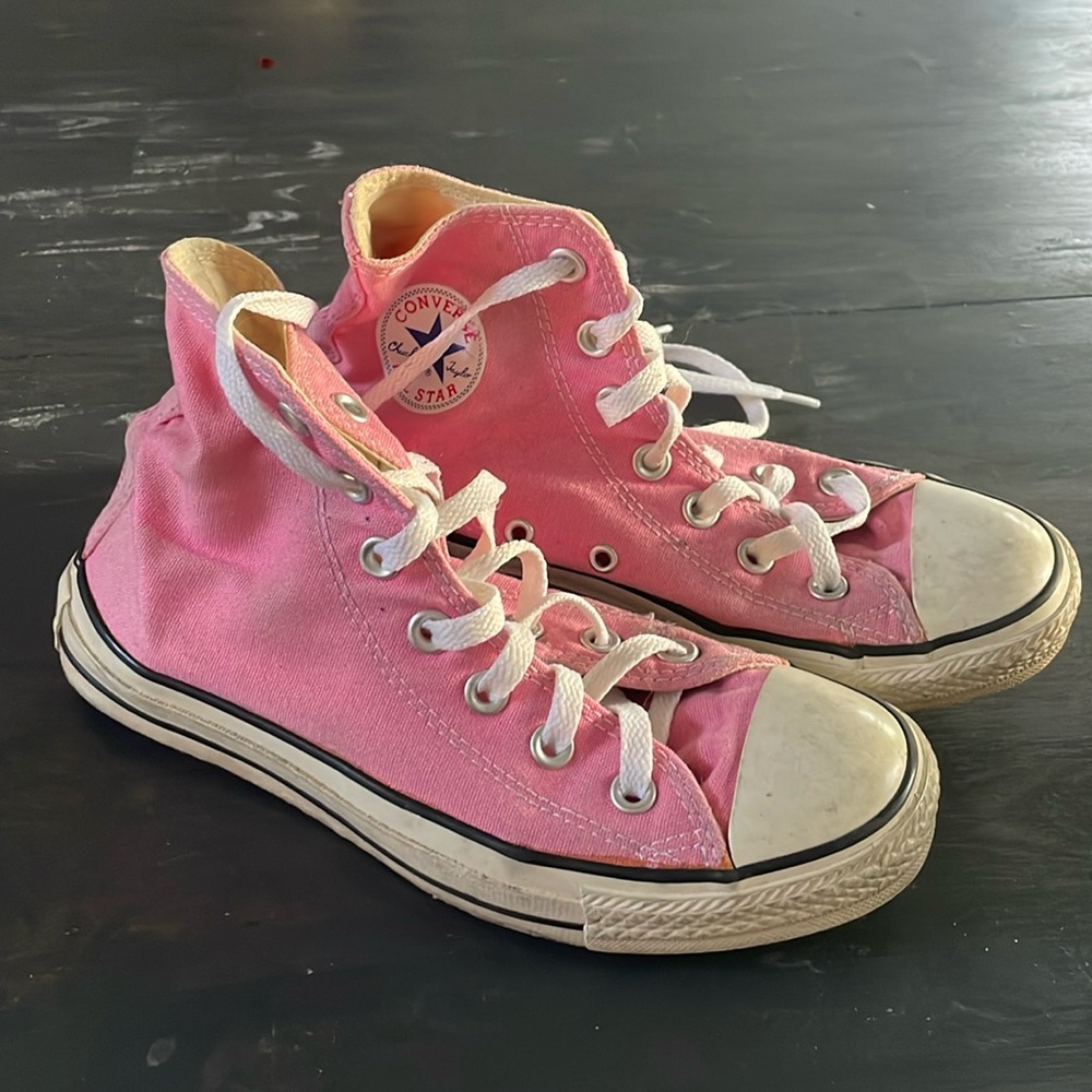 Converse pink high top size 6.